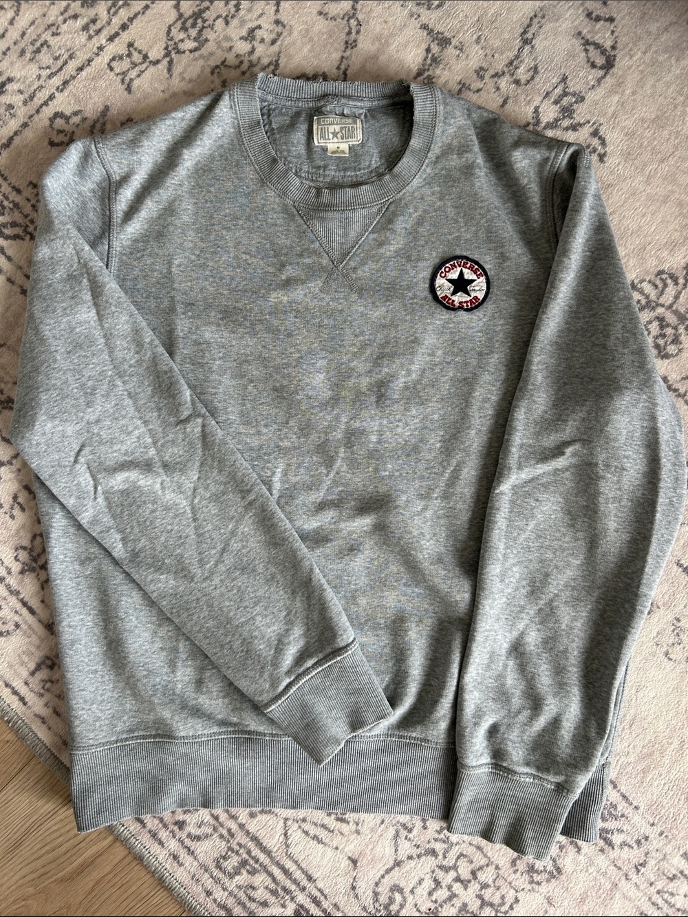 Converse Gray Crewneck Sweatshirt with All Star Patch